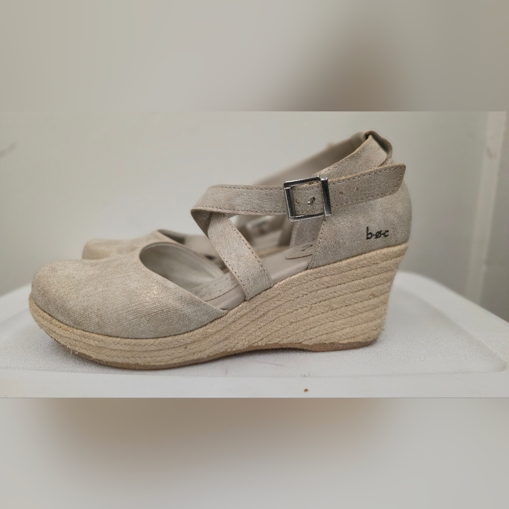 b.o.c. Cream Wedge Shoes